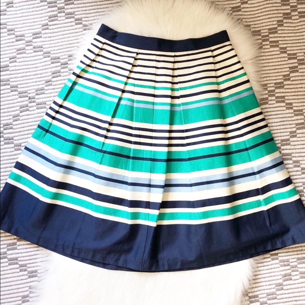 Women’s Downeast Strip Pleated midi Circle Skirt M